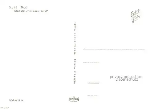 Suhl_Thueringer_Wald Interhotel Thueringen Tourist Suhl_Thueringer_Wald