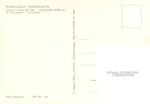 Grossschoenau_Sachsen Waldstrandbad Teilansichten Grossschoenau Sachsen