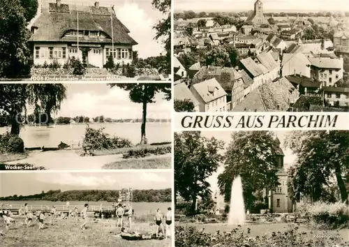 Parchim FDGB Kinderkurheim Markower Muehle Stadtblick Wackersee Strandbad Rosengarten Parchim
