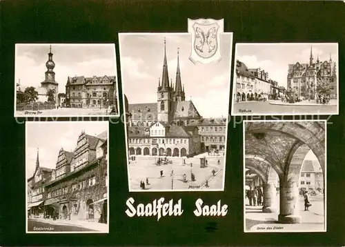 Saalfeld_Saale Oberes Tor Markt Rathaus Unter den Linden Saalestrasse Saalfeld_Saale