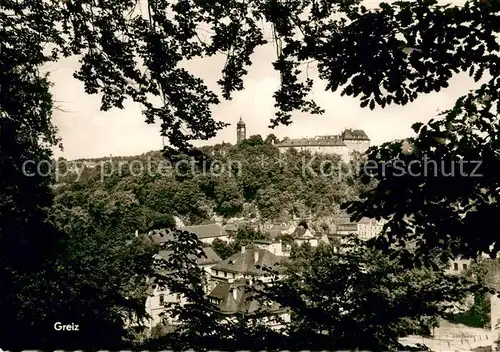 Greiz_Thueringen Panorama mit Schloss Greiz Thueringen