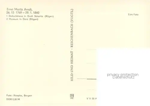 Gross_Schoritz Ernst Moritz Arndt Gedenkstaetten Geburtshaus Museum in Garz Gross Schoritz