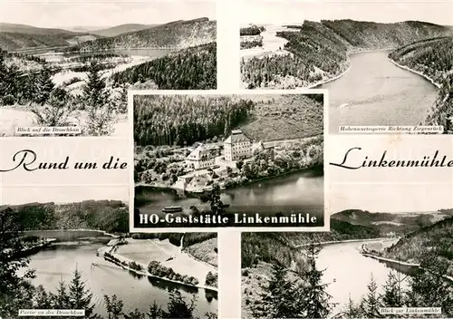 Hohenwarte_Saaletalsperre Droschkaupartien HO Gaststaette Linkenmuehle Panorama Stausee Saaletalsperre 