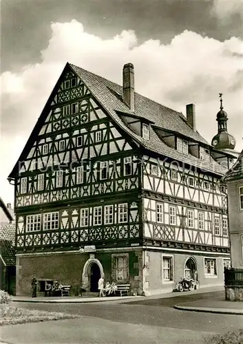 Suhl_Thueringer_Wald Waffenmuseum Rathaus in Heinrichs Denkmalsgebaeude mit hennebergischem Fachwerk um 1657 Suhl_Thueringer_Wald