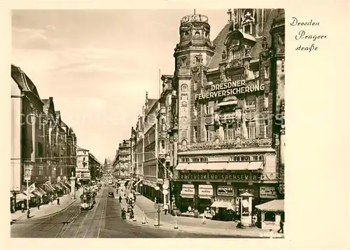 AK / Ansichtskarte Dresden Prager Strasse vor der Zerstoerung 1945 Dresden