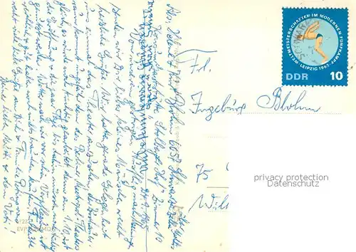 Meiningen_Thueringen Panorama Theater Markt Georgstrasse Landsberg Blick zur Post Meiningen Thueringen