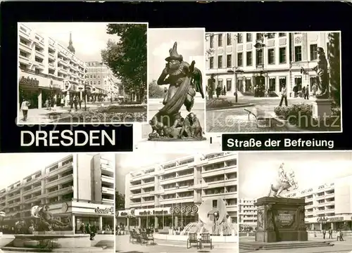 Dresden Strasse der Befreiung Skulpturen Denkmal Dresden