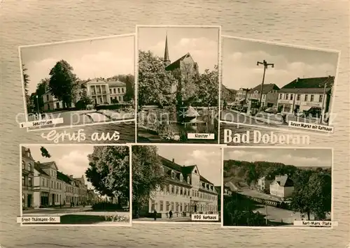 Bad_Doberan Sanatorium Kloster Neuer Markt mit Rathaus Ernst Thaelmann Str HOG Kurhaus Karl Marx Platz Bad_Doberan