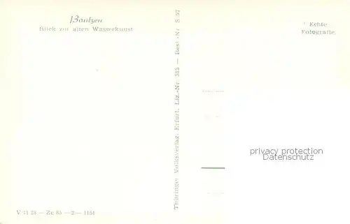 Bautzen Blick zur alten Wasserkunst Bautzen