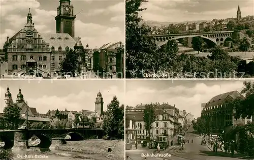 Plauen__Vogtland Rathaus Ebertbruecke Dr Kuelz Bruecke Bahnhofstrasse 