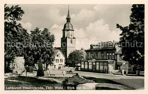 Friedrichroda Blick zur Kirche Friedrichroda