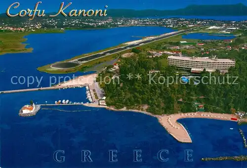 Corfu_Korfu Kanoni Fliegeraufnahme Corfu Korfu