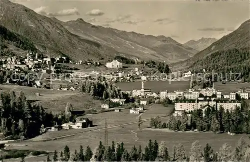 AK / Ansichtskarte St_Moritz_Bad_GR und Dorf Panorama St_Moritz_Bad_GR