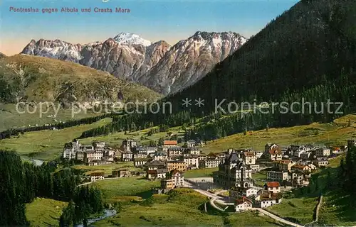 AK / Ansichtskarte Pontresina mit Albula und Crasta Mora Pontresina