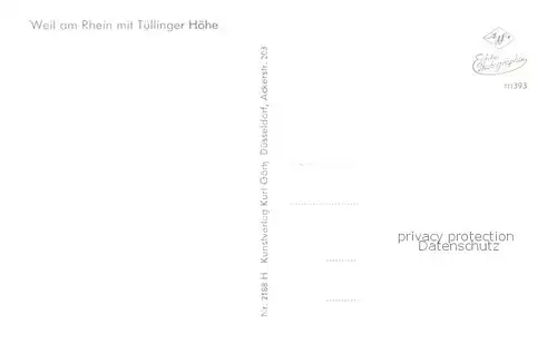 AK / Ansichtskarte Weil_am_Rhein mit Tuellinger Hoehe Weil_am_Rhein