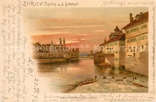 AK / Ansichtskarte Zuerich_ZH Partie an der Limmat Zuerich_ZH
