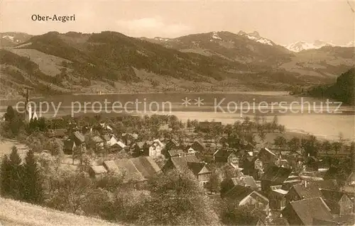 AK / Ansichtskarte Ober Aegeri_Oberaegeri_ZG Panorama 