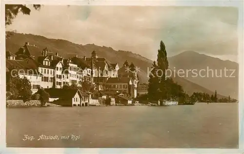 AK / Ansichtskarte Zug__ZG Altstadt mit Rigi 