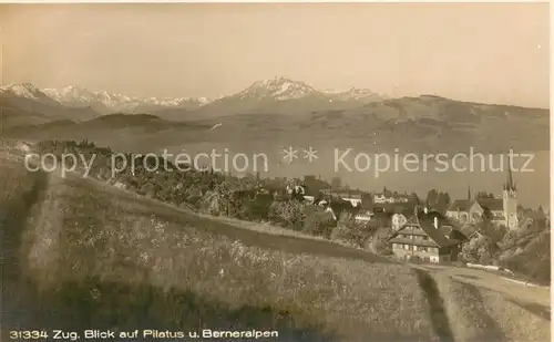 AK / Ansichtskarte Zug__ZG Blick auf Pilatus und Berneralpen 