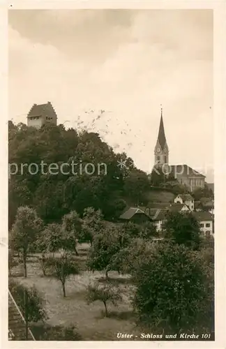 AK / Ansichtskarte Uster_ZH Schloss und Kirche Uster_ZH