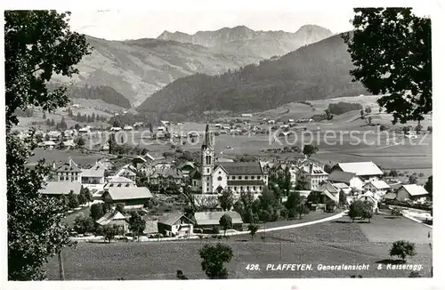 AK / Ansichtskarte Plaffeyen_Plaffeien_FR Panorama mit Kaiseregg 