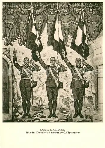 AK / Ansichtskarte Colombier__NE Chateau de Colombier Salle des Chevaliers 