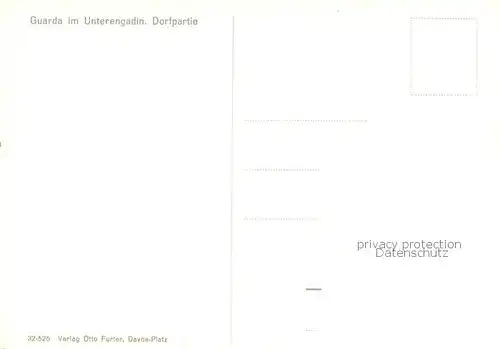 AK / Ansichtskarte Guarda_GR Dorfpartie 