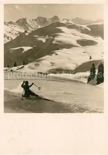 AK / Ansichtskarte Arosa_GR Skigebiet beim Sporthotel Hof Maran Arosa_GR