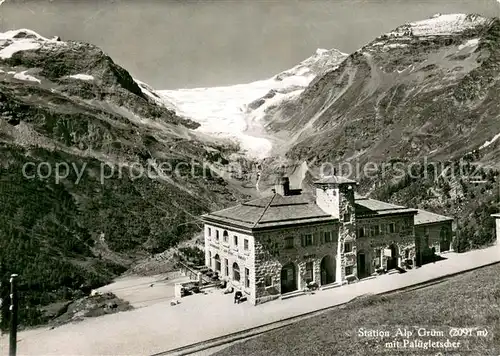 AK / Ansichtskarte Alp_Gruem Station Alp Gruem mit Paluegletscher Alp_Gruem