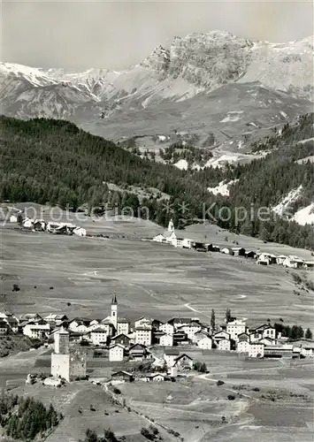 AK / Ansichtskarte Riom_Albula mit Parsonz und Piz Curver Riom_Albula