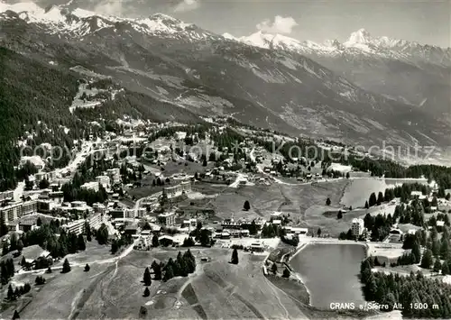 AK / Ansichtskarte Crans sur Sierre Fliegeraufnahme Crans sur Sierre