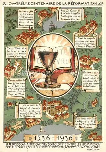 AK / Ansichtskarte Lausanne_VD Quatrieme Centenaire de la Reformation 1536   1936 Comite de Jeunesse des Fetes du Jubile Lausanne VD