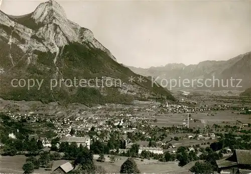 AK / Ansichtskarte Mels mit Gonzen Sargans und Rheintal Mels