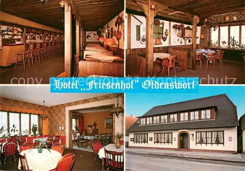 AK / Ansichtskarte Oldenswort Hotel Friesenhof Bar Gastraeume Oldenswort