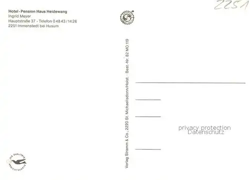 AK / Ansichtskarte Immenstedt_Nordfriesland Haus Heidewang Gastraeume Zimmer Immenstedt_Nordfriesland