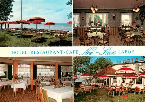 AK / Ansichtskarte Laboe Hotel Restaurant Cafe Neu Stein Gastraeume Gartenterrasse Laboe