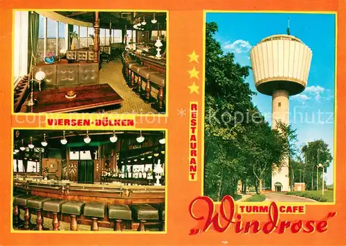 AK / Ansichtskarte Duelken Turm Cafe Restaurant Windrose Gastraum Bar Duelken