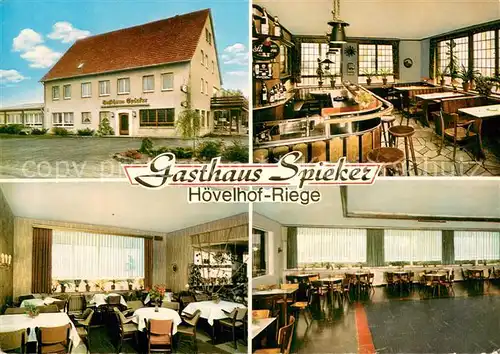 AK / Ansichtskarte Hoevelhof Gasthaus Spieker Gastraeume Bar Festsaal Hoevelhof
