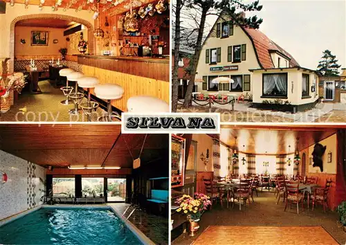 AK / Ansichtskarte St Peter Ording Gaestehaus Silvana Bar Hallenbad Gaststube 