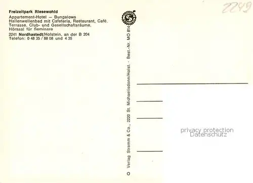 AK / Ansichtskarte Nordhastedt Freizeitpark Riesewohld Gastraeume Bar Nordhastedt