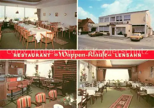 AK / Ansichtskarte Lensahn Restaurant Wappen Klause Gastraeume Bar Lensahn