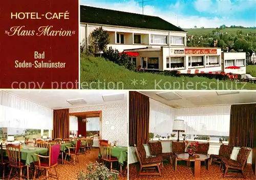 AK / Ansichtskarte Bad_Soden Salmuenster Hotel Cafe Haus Marion Gastraeume Bad_Soden Salmuenster