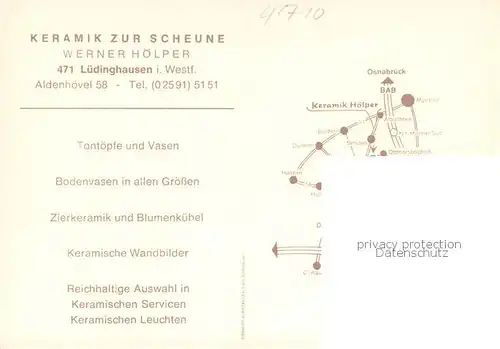 AK / Ansichtskarte Luedinghausen Keramik zur Scheine Luedinghausen