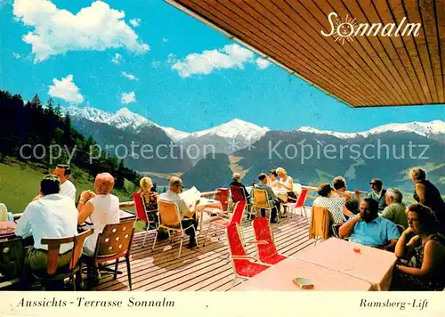 AK / Ansichtskarte Ramsberg_Zillertal Berg Restaurant Sonnalm Aussichts Terrasse Ramsberg_Zillertal