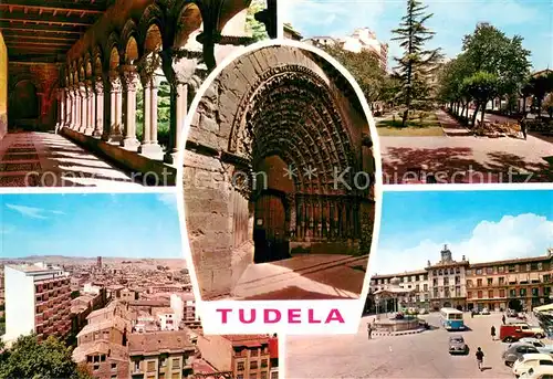 AK / Ansichtskarte Tudela Arkaden Park Panorama Stadtplatz Tudela