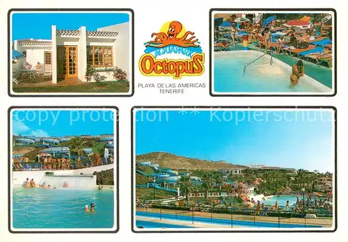 AK / Ansichtskarte Playa_de_las_Americas Octopus Aguapark Pools Panorama Playa_de_las_Americas