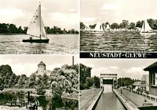 AK / Ansichtskarte Neustadt Glewe Neustaedter See Burg Schleuse Neustadt Glewe
