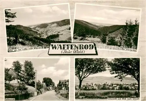 AK / Ansichtskarte Waffenrod Blick von der Laithe Auergrund Teilansicht Blick nach Schnett Waffenrod
