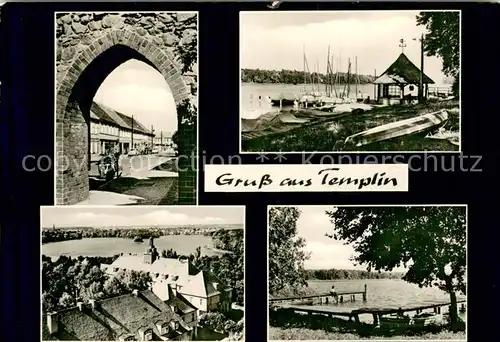 AK / Ansichtskarte Templin Torblick Bootshafen Seepartien Templin