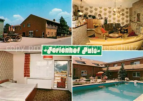 AK / Ansichtskarte Puls Ferienhof Puls Gastraum Zimmer Schwimmbad Puls